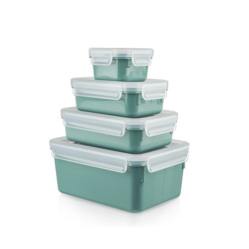 Contenedor de alimentos 4 piezas verde 0.20 / 0.55 / 0.80 / 2.20 L