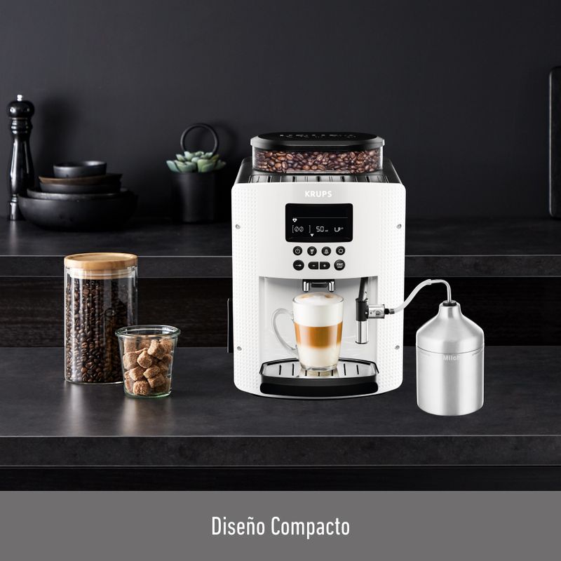 Cafetera Espresso Full Auto Display Blanca + Lechero