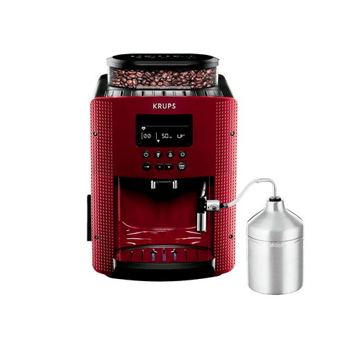 Cafetera Espresso Full Auto Display Roja + Lechero