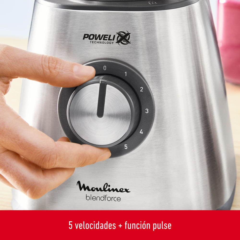 Licuadora Blendforce 5V + Pulse 800W Moulinex
