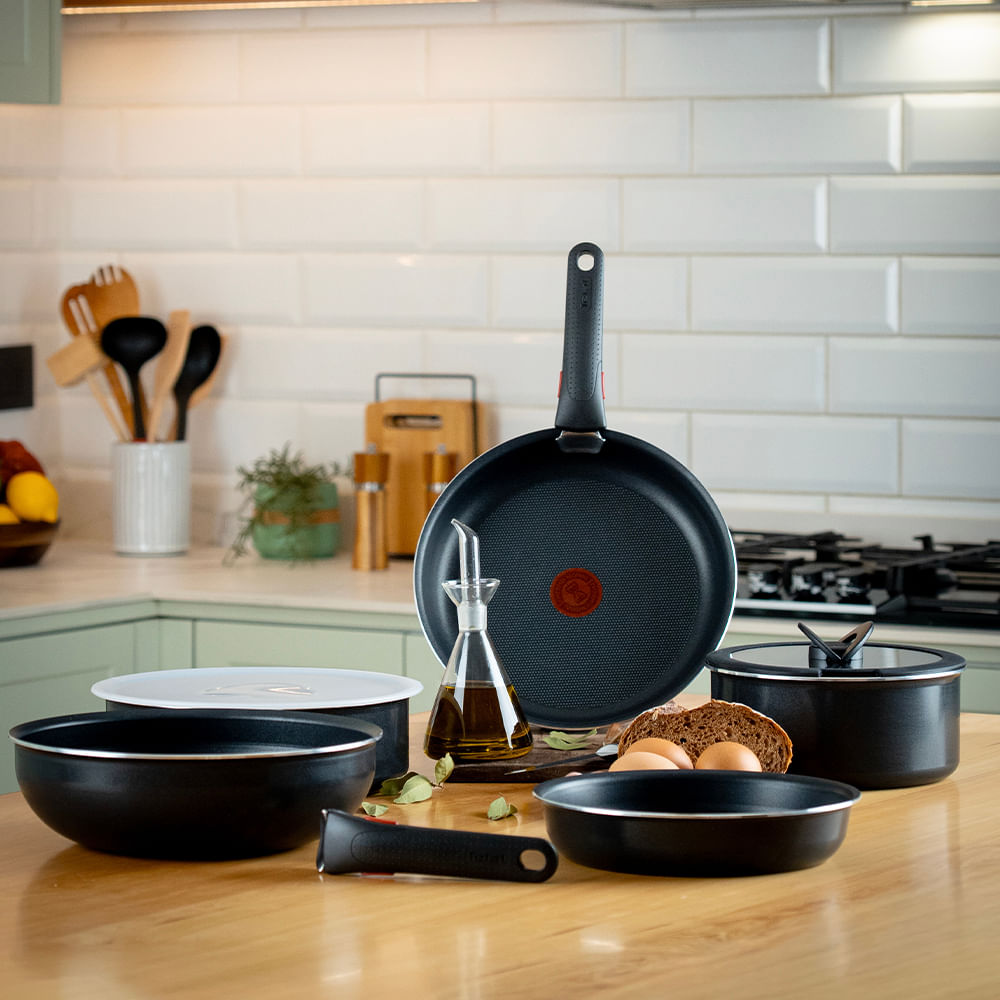 Bateria de cocina Antiadherente Ingenio 12 Piezas con mangos Tefal